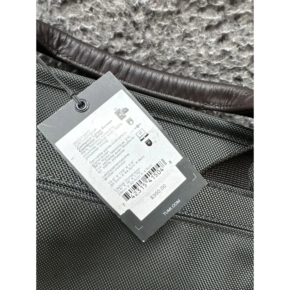 NWD Tumi Compact Large Screen Laptop‎ Brief Bag Black 13.5